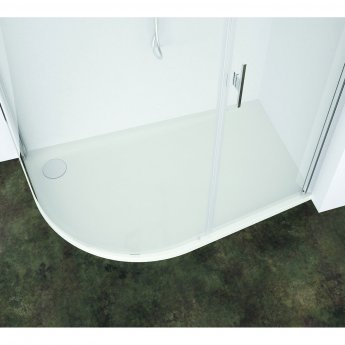 Verona Aquaglass+ Lux Offset Quadrant Shower Enclosure 1200mm x 800mm LH - 8mm Glass