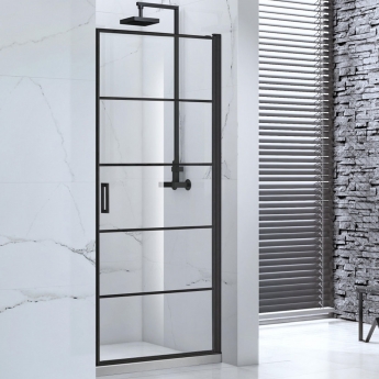 Verona Aquaglass Velar+ Hinged Shower Door - 6mm Glass