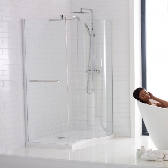 Verona Aquaglass Purity Curved Walk-in Shower Enclosure