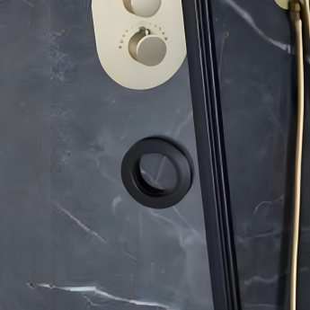 Verona Aquaglass+ Sphere Black Quadrant Shower Enclosure 900mm x 900mm - 8mm Glass