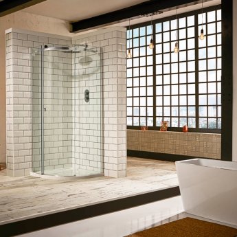 Verona Aquaglass+ Sphere Offset Quadrant Shower Enclosure 1000mm x 800mm LH - 8mm Glass | Product Image