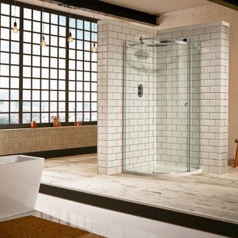 Verona Aquaglass+ Sphere Offset Quadrant Shower Enclosure 1200mm x 800mm RH - 8mm Glass | Product Image