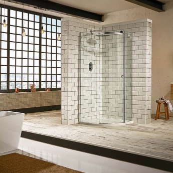 Verona Aquaglass+ Sphere Offset Quadrant Shower Enclosure 1200mm x 800mm RH - 8mm Glass | Product Image