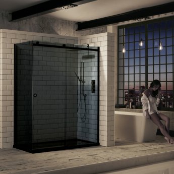 Verona Aquaglass+ Sphere Tinted Side Panel 800mm Wide - 8mm Glass | Product Image