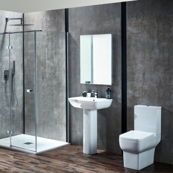Verona Bella Close Coupled Toilet with Push Button Cistern - Soft Close Seat