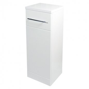 Verona Bianco Laundry Storage Unit 300mm Wide - Gloss White