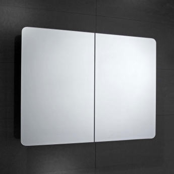 Verona Bramham 2-Door Mirrored Bathroom Cabinet 800mm Wide - Stainless Steel