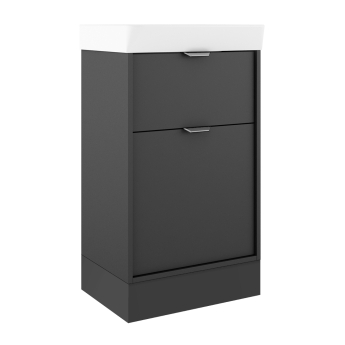 Verona Brivo 500mm 1-Drawer + 1-Door Floor Standing Vanity Unit with Basin | Product Image