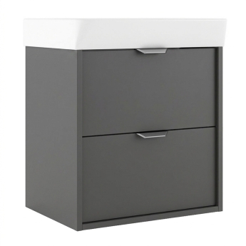 Verona Brivo 500mm 2-Drawer Wall Hung Vanity Unit with Basin | Product Image