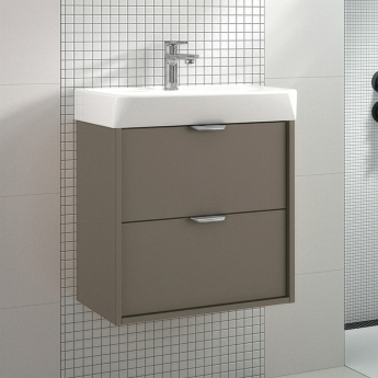 Verona Brivo 500mm 2-Drawer Wall Hung Vanity Unit with Basin | Product Image