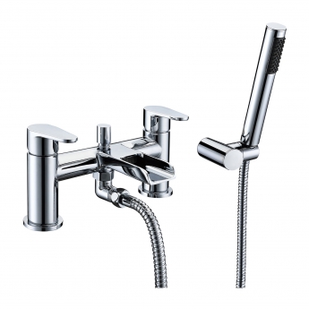 Verona Cascade Waterfall Bath Shower Mixer Tap Pillar Mounted Chrome