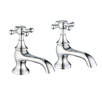Verona Castello Chrome Basin Taps Pair | Product Image
