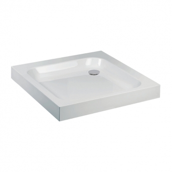 Verona Classic Deep 80mm Stone Resin Square Shower Tray (inc Waste)