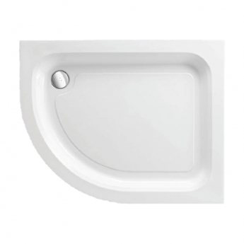 Verona Classic Deep 80mm Stone Resin Offset Quadrant Shower Tray (inc Waste)