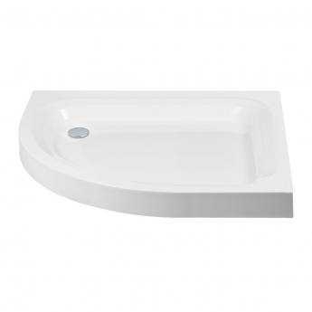 Verona Classic Deep 80mm Stone Resin Offset Quadrant Shower Tray (inc Waste)