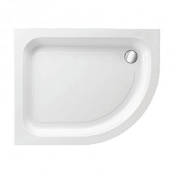 Verona Classic Deep 80mm Stone Resin Offset Quadrant Shower Tray (inc Waste)