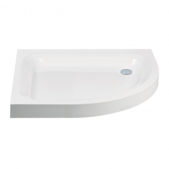 Verona Classic Deep 80mm Stone Resin Offset Quadrant Shower Tray (inc Waste)