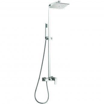 Verona Cube Thermostatic Bar Complete Mixer Shower - Chrome