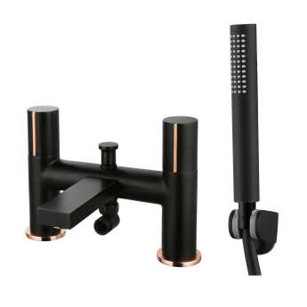 Verona Galleria Matt Black Bath Shower Mixer Tap (inc Kit) | Product Image