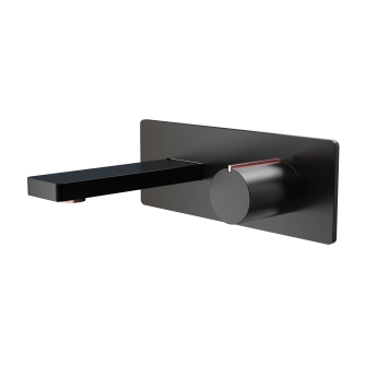 Verona Galleria Matt Black Wall Mounted Basin Mixer Tap | Product Image