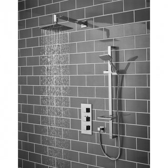 Verona Geo Triple Concealed Mixer Shower with Shower Kit + Fixed Head