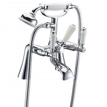 Verona Holborn Bath Shower Mixer Tap Pillar Mounted - Chrome | Product Image