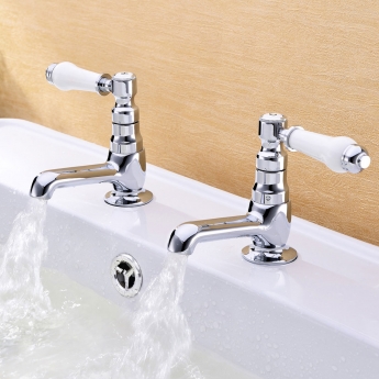Verona Holborn Basin Taps Pair - Chrome