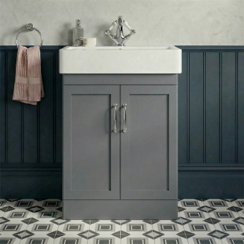 Verona Imperia 700mm Floor Standing 2-Door Vanity Unit with Basin | Product Image