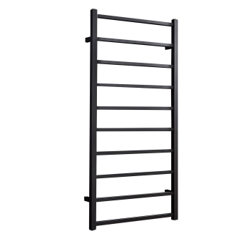 Verona Leonardo Textured Black Designer Towel Rail | Product Image