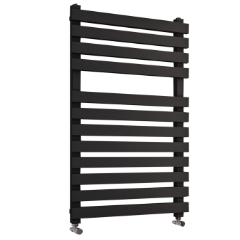 Verona Lorenzo Textured Black Designer Towel Rail 800mm H x 500mm W | Product Image