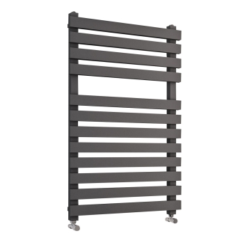 Verona Lorenzo Textured Graphite Designer Towel Rail 800mm H x 500mm W | Product Image