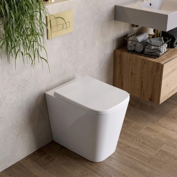 Verona Lovito Rimless Comfort Height Back to Wall Toilet (inc Soft Close Seat) | Product Image