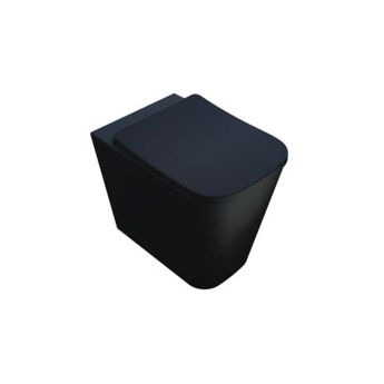 Verona Lovito Black Rimless Comfort Height Back to Wall Toilet (inc Soft Close Seat) | Product Image