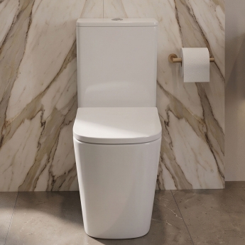 Verona Lovito Rimless Fully Back to Wall Close Coupled Toilet (inc Soft Close Seat) | Product Image
