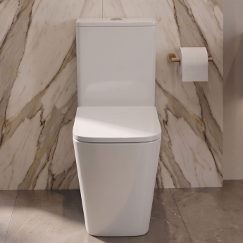 Verona Lovito Rimless Open Back Close Coupled Toilet (inc Soft Close Seat) | Product Image