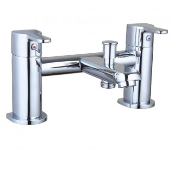 Verona Luna Bath Filler Tap Pillar Mounted - Chrome