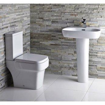 Verona Medici Close Coupled Toilet with Push Button Cistern - Soft Close Seat