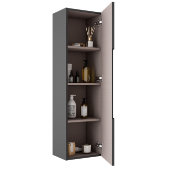 Verona Melanza 1-Door Tall Bathroom Storage Unit 1200mm (H) x 345mm (W) | Product Image