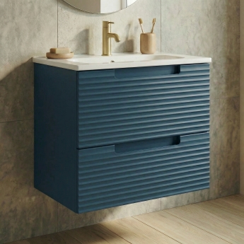 Verona Melanza 600mm Wall Hung 2-Drawer Vanity Unit with Basin | Product Image