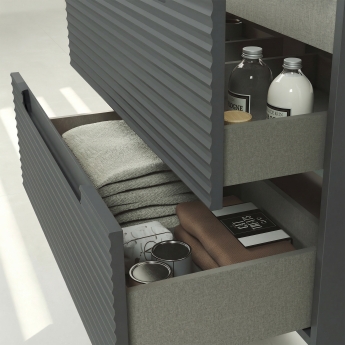 Verona Melanza 600mm Wall Hung 2-Drawer Vanity Unit with Basin | Product Image