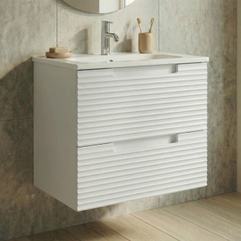 Verona Melanza 600mm Wall Hung 2-Drawer Vanity Unit with Basin | Product Image