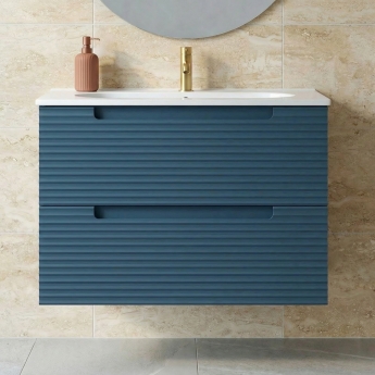Verona Melanza 800mm Wall Hung 2-Drawer Vanity Unit with Basin | Product Image