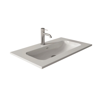 Verona Melanza Matt Cotton 600mm Wall Hung 2-Drawer Vanity Unit with Basin | Product Image