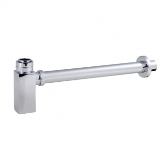Verona Minimalist Square Bottle Trap - Chrome | Product Image