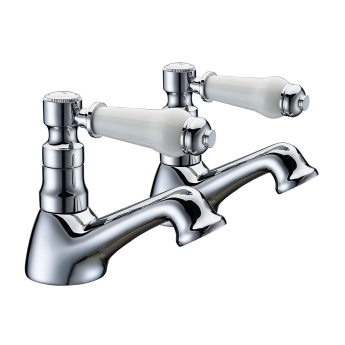 Verona Moretti Chrome Basin Taps Pair | Product Image