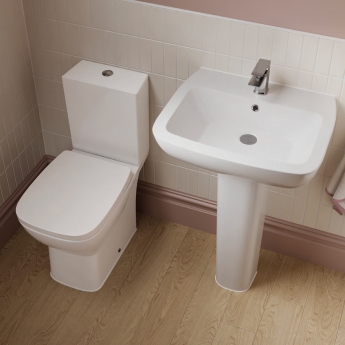 Verona Piccolo Close Coupled Toilet with Push Button Cistern - Soft Close Seat | Product Image