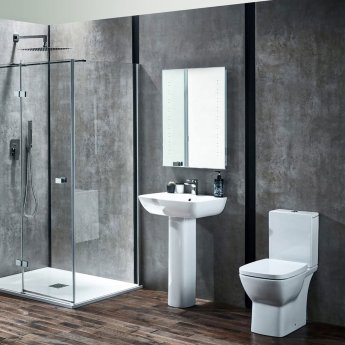 Verona Piccolo Close Coupled Toilet with Push Button Cistern - Soft Close Seat