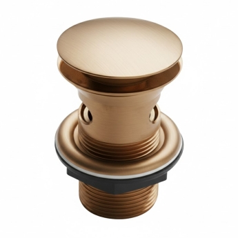Verona Brushed Bronze Slotted Press Top Basin Waste | Product Image