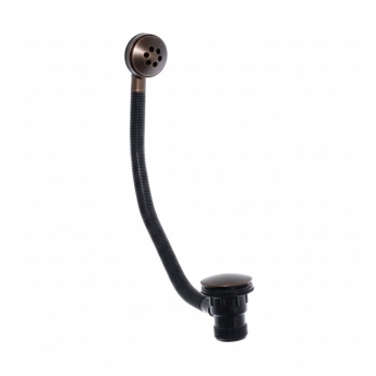 Verona Brushed Bronze Press Top Bath Waste and Overflow | Product Image