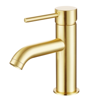 Verona RIvenza Brushed Brass Basin Mixer Tap (inc Waste) | Product Image